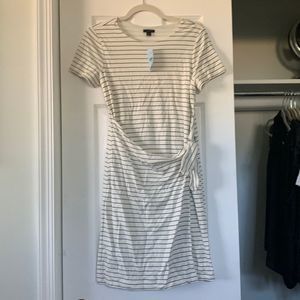 Ann Taylor striped tie-front dress